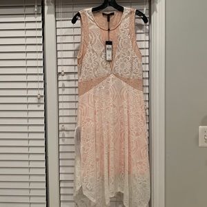 BCBGMAXAZRIA white lace dress